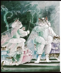 Illustration fra Shakespeare Cats (udgivet 1996)