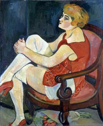 Kvinde med hvide strømper, 1924