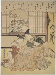 Aftensne på Matsuchi-højen, fra serien Otte moderne udsigter over Edo (Furyu Edo hakkei)