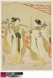 Sh linje hvert felts bølgeplan d første gruppe ny g ved Yushima Tenjin Sh linje, ca. 1769