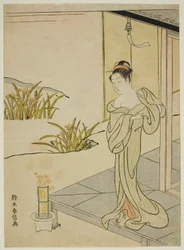 Sommer, fra serien "New Versions of Flowers of the Four Seasons (Shinpan furyu shiki no hana)"