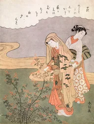 Ung Frue og Tjenestepige, c1745-1770.