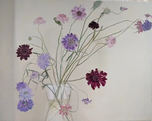 Glorious Scabious, 2021 (olie på lærred)