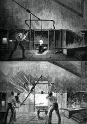 Puddlers at work, c1880.
