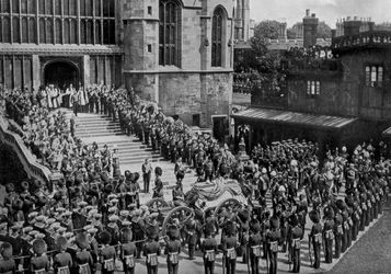 Begravelsen af kong Edward VII, Windsor, Berkshire, 1910.