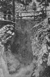 Fluela vandfald, nær Davos (s/h foto)