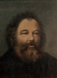 Portræt af Mikhail Alexandrovich Bakunin (1814-1876) ca. 1865