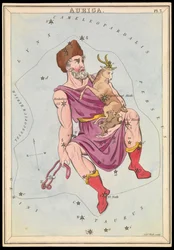 Auriga, ca. 1825 (kort, papir, væv)