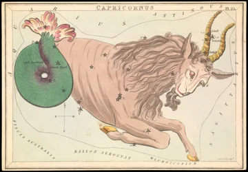 Capricornus, ca. 1825 (kort, papir, væv)
