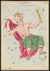 Cepheus, ca. 1825 (kort, papir, væv)