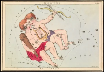 Gemini, ca. 1825 (kort, papir, væv)