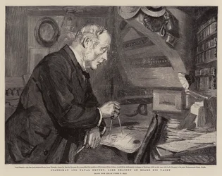 Statsmand og søekspert, Lord Brassey om bord på sin yacht