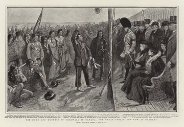 Hertugen og hertuginden af Cornwall i Canada, den store indiske Pow-Wow i Calgary