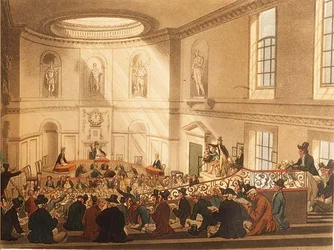 India House, Sale Room, pub. af Ackermann