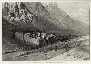 Klosteret St. Catherine, Egypten. Taylors gravering for at illustrere historien "" Voyage dans l