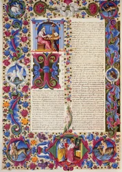 Incipit fra Evangeliet ifølge Johannes, fra bind II af Bible of Borso d