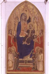 Madonna og barn med troner med SS. Maria Magdalene, Katarina af Alexandria og engle