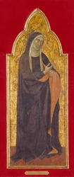 Mourning Virgin (tempera og guld på træ)