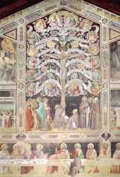 Livets træ og den sidste nadver, 1360 freskodetalje af 85020
