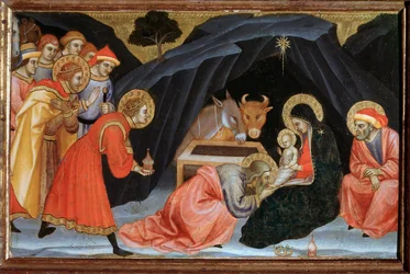 Tilbedelse af Magi - 1405, tempera på træ