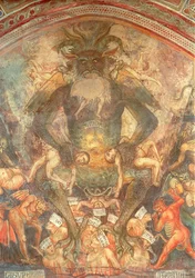 Den sidste dom, detalje af Leviathan, ca. 1394