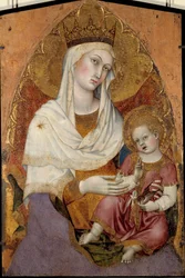 Jomfru- og barnealtertavlen af Taddeo di Bartolo (1363-1422). Omkring 1400. Dim. 1,04 x 0,69 m. Avignon, Musee du Petro Palais