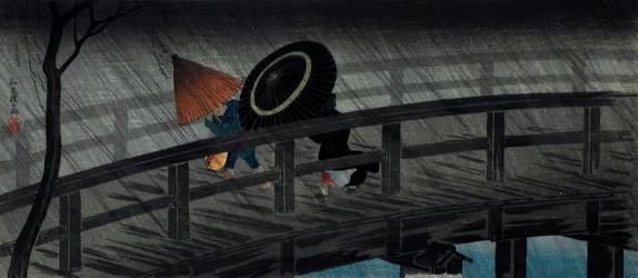 Regn på Izumi-broen