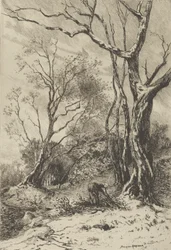 En Hiver., 1800-tallet.
