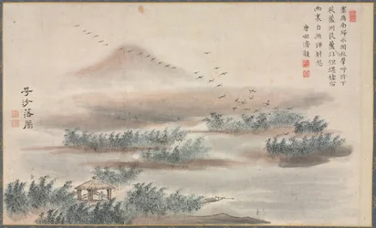 En af otte udsigter over floderne Xiao og Xiang, 1788.