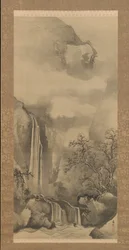 Landskab med vandfald, 1828.