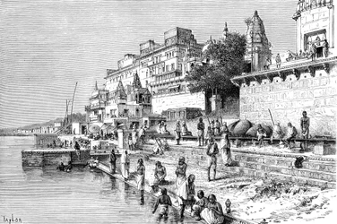 Benares Varanasi, Indien, 1895.
