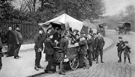 Italiensk is- eller hoky-sælger, London, begyndelsen af 1900-tallet, 1926-1927