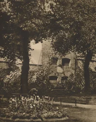 Stedet for Marshalsea-fængslet fra Churchyard of St. Georges, Southwark, c1935.