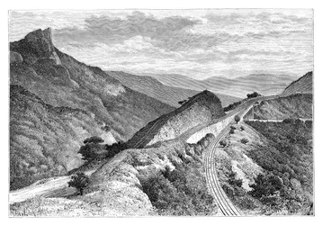 Bhor Ghat, nær Khandala, Indien, 1895.