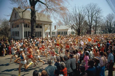 Den 77. udgave af Boston Marathon begynder her.