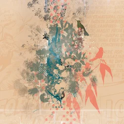 Fuglegrene, 2015 (Collage på lærred)