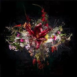 Bouquet XL, 2021 (blandet medier på lærred)