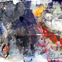 Fall from grace, 2015 (blandet medier på lærred)