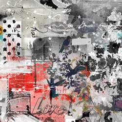 Love the dream, 2015 (blandet medier på lærred)