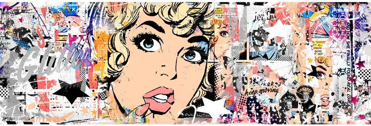 New Glitter, 2015 (Collage på lærred)