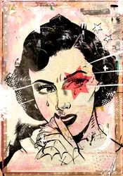 Starry Eye Surprise, 2017 (Collage på lærred)