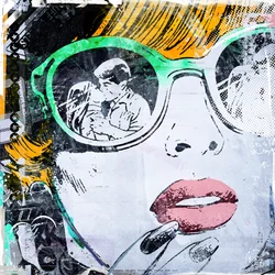 Hvad skete der, 2015 (Collage på lærred)