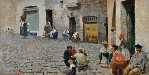 Sømænd i Riomaggiore, ca. 1892-93 (olie på lærred)