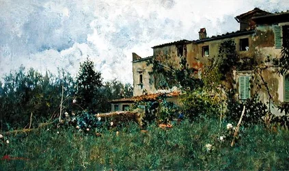 Sommerbruser på Settignano (olie på lærred)