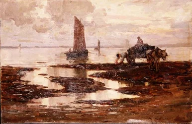 Stille aften (olie på lærred)