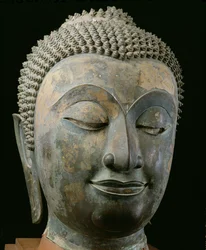 Hovedet af en kæmpe Buddha (bronze)
