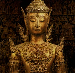 Stående Buddha i abhaya mudra, Rattanakosin-stil, midten af det 19. århundrede