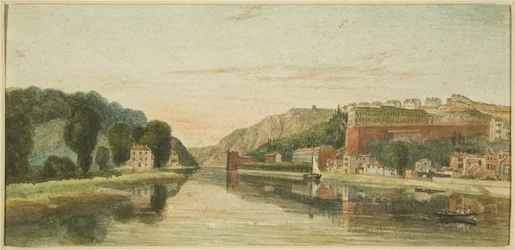 Hotwells, Clifton og Avon Gorge (blyant og akvarel på papir)
