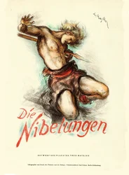 Filmplakat The Nibelungs: Siegfried af Fritz Lang, 1924.