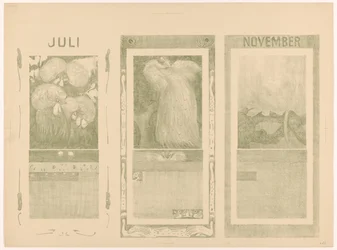 Kalendere for juli, august og november 1910